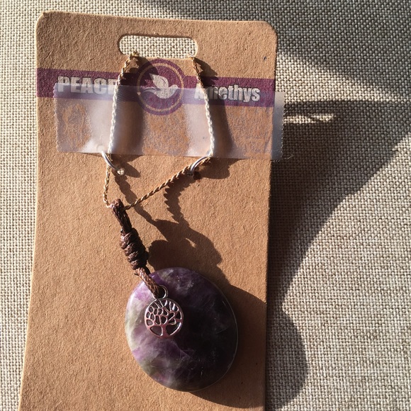 Peace Amethys Necklace or Keychain - Picture 1 of 7